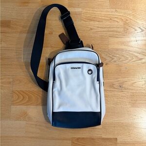 Coach Cream and Black Men's Crossbody